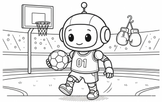 Robô praticando esporte